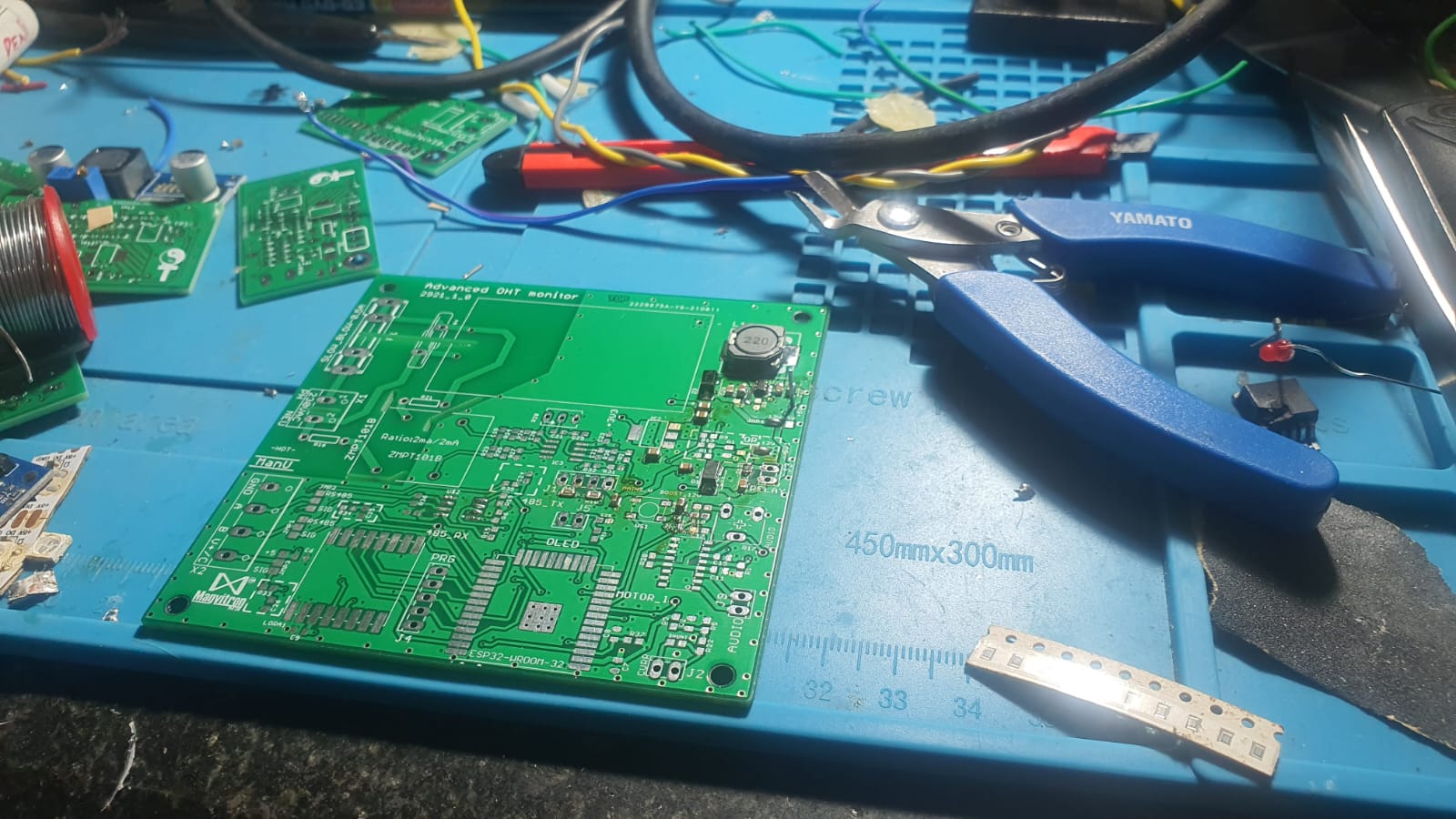 LoRa system PCB layout under development